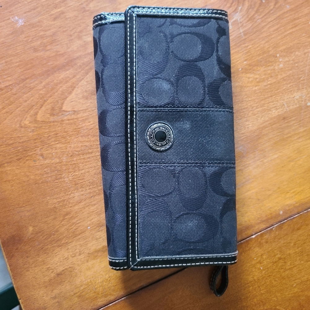 Coach wallet and check book holder